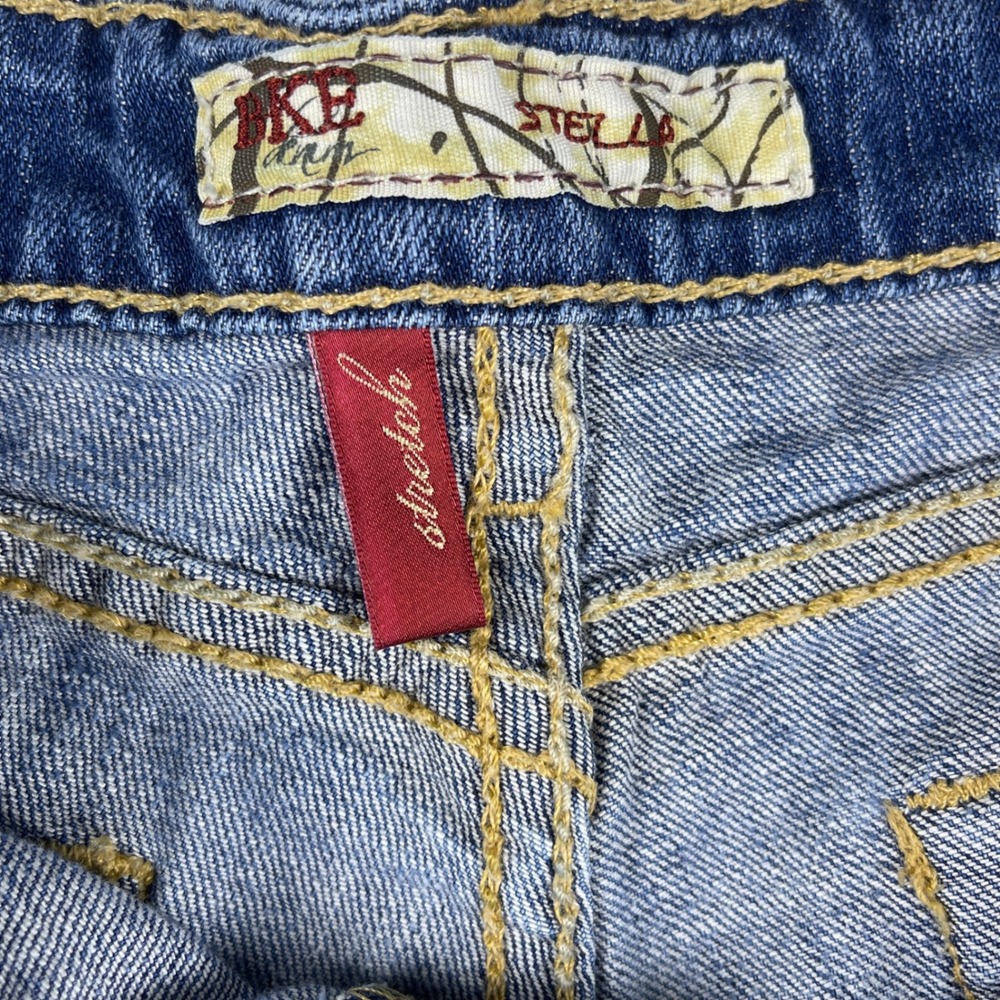 BKE Stella Denim Shorts Womens 30 Blue Distressed Low Rise Stretch - Picture 4 of 9